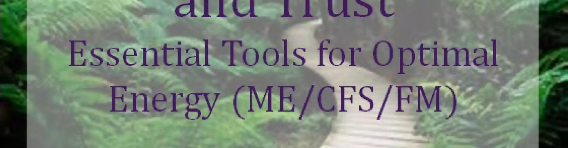 Acceptance, Hope and Trust: Essential Tools for Optimal Energy (ME/CFS/FM) - Online Class by Julie Holliday