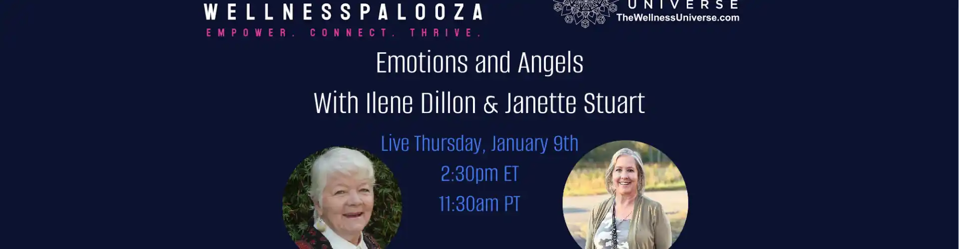 Wellnesspalooza 2025 Emociones y ángeles con Ilene Dillon y Janette Stuart - Online Class by The Wellness Universe